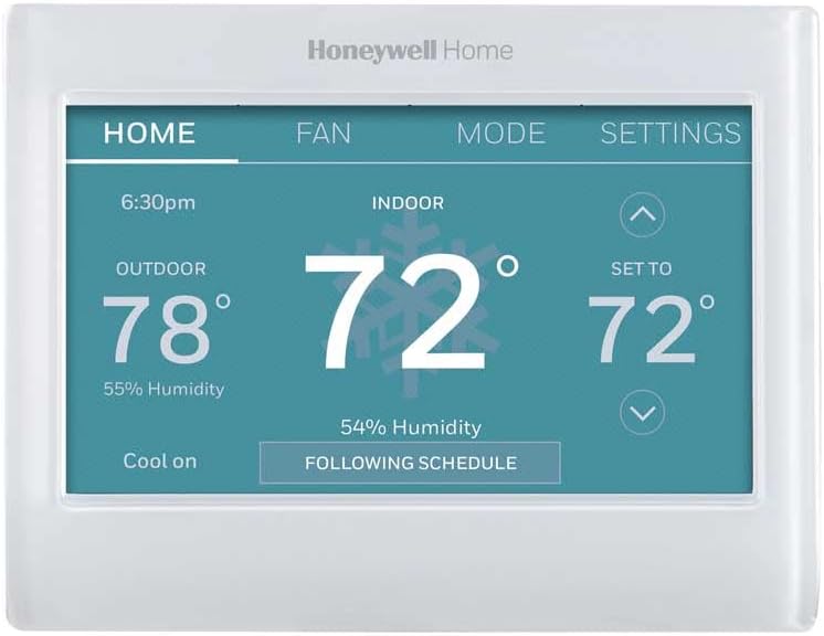 Honeywell Home RTH9600WF Smart Color Thermostat Energy Star Wi-Fi Programmable Touchscreen Alexa Ready - C-Wire Required, Not Compatible with Line Volt Heating