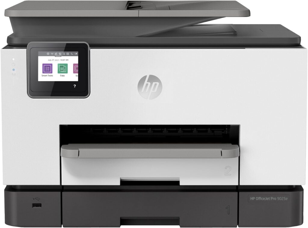 HP OfficeJet Pro 9025e Wireless Color All-in-One Printer with Bonus 6 Months Instant Ink with HP+,Gray, Medium