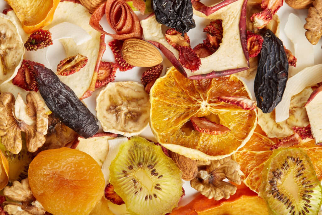 Different Dehydrated fruits and nuts
