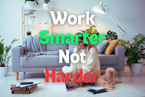 Essential Home Tech Productivity Tips - Full shot woman working at home